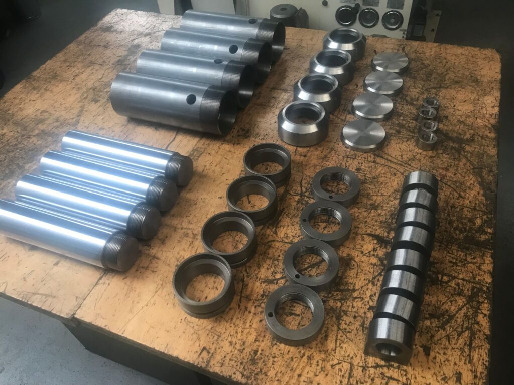 Batch of hydraulic cylinders prior to assembly