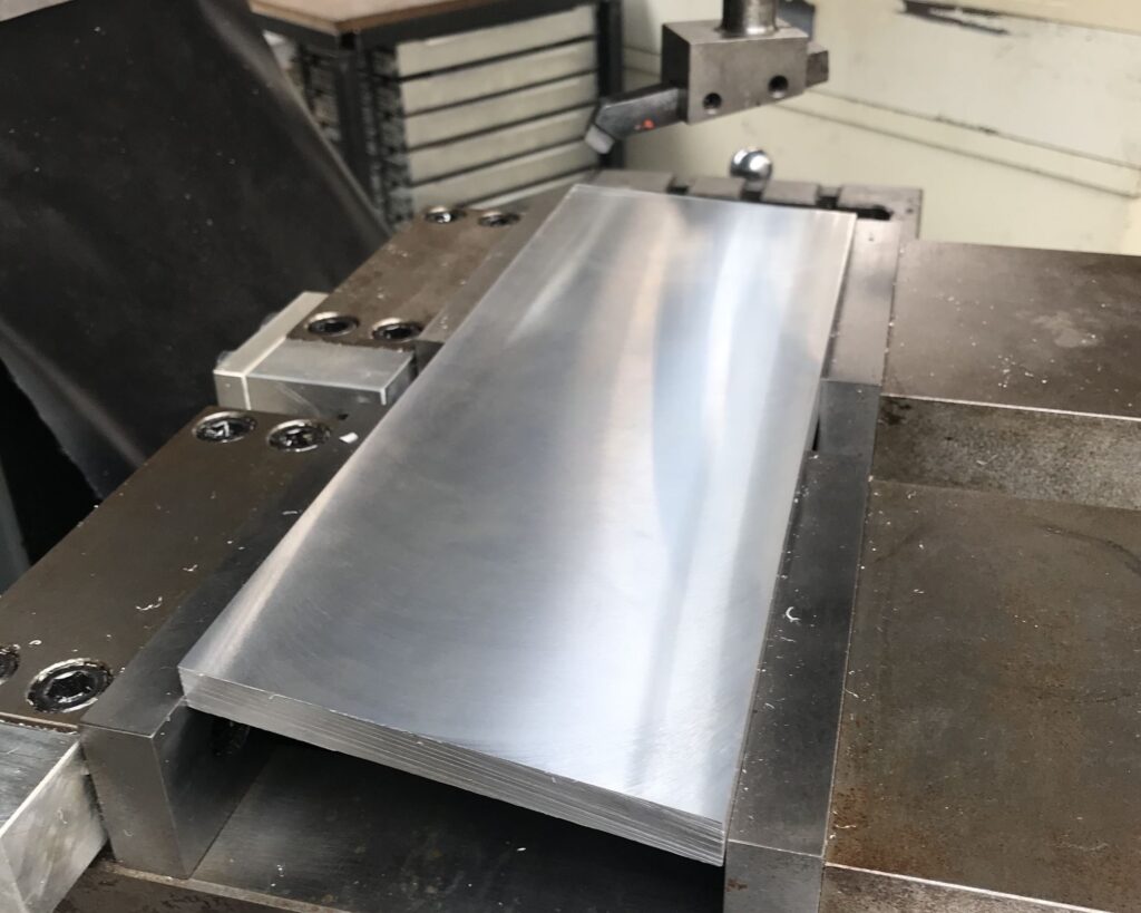 Fly cutting aluminium plate