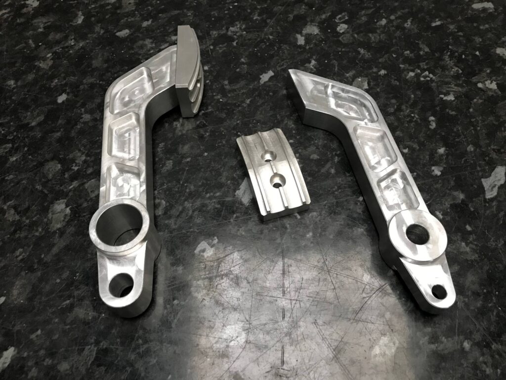 CNC machined brake and clutch pedals